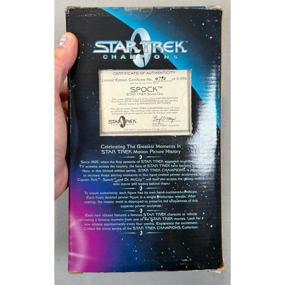 Star Trek Spock Pewter‎ Figure Ltd Ed 0790/9998 Champions 1979 Motion Pic